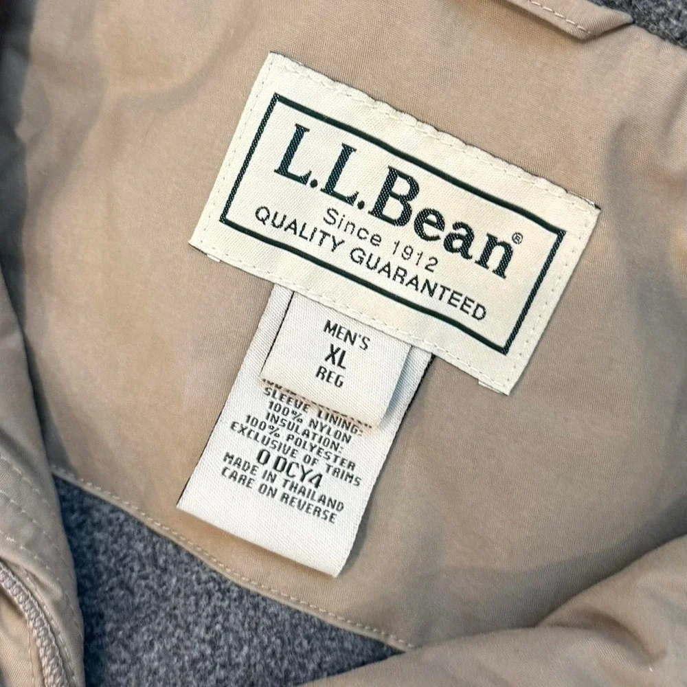 Vintage L.L Bean Fleece Lined Tan Jacket Men's Size XL Outdoors Workwear 90s Y2K
